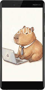 Силиконовый чехол Funny Capybara CEO Working для Nokia 7 - 6777u-1367 изображение 