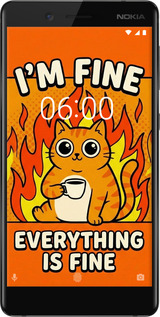 Силиконовый чехол Funny Cat для Nokia 7 - 6786u-1367 изображение 