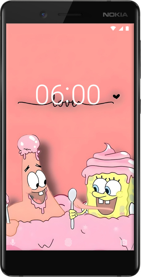 Силіконовий чехол Спанч Боб для Nokia 7 - 6282u-1367 изображение 