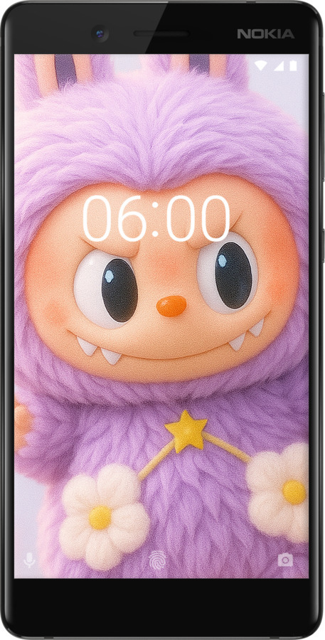 Силіконовий чехол Лабубу для Nokia 7 - 6708u-1367 изображение 