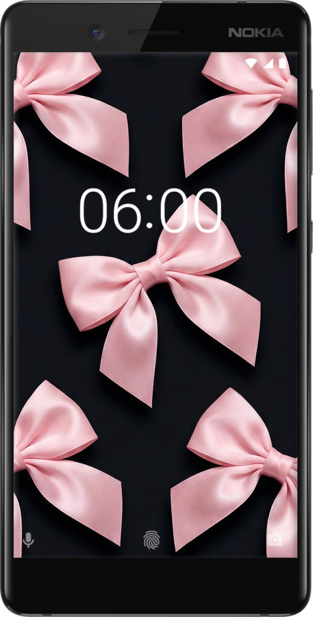 Силиконовый чехол Coquette Ribbons Dark Coquette для Nokia 7 - 6767u-1367 изображение 