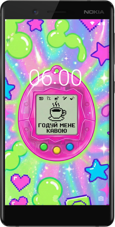 Силіконовий чехол Y2K Aesthetic Retro Pet: Годуй мене кавою для Nokia 7 - 6784u-1367 изображение 