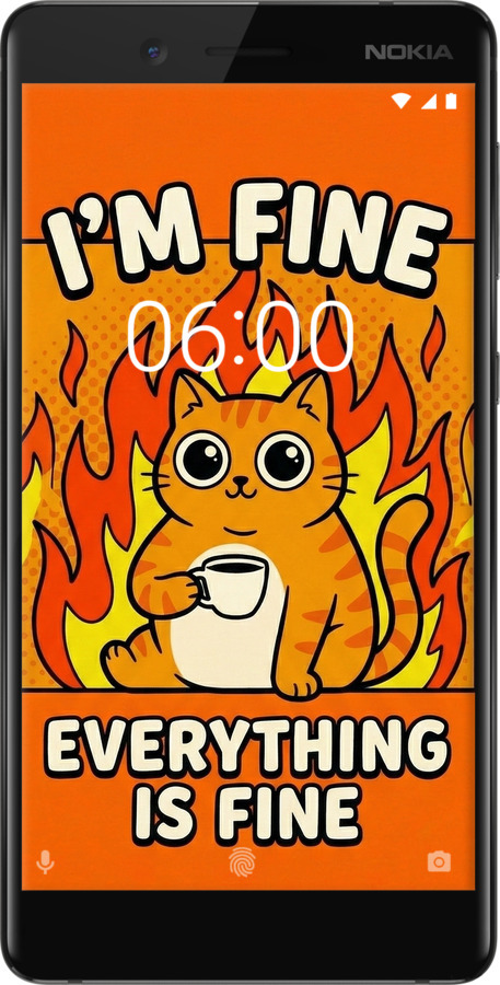 Силиконовый чехол Funny Cat для Nokia 7 - 6786u-1367 изображение 