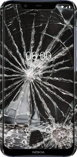 3D пластиковий матовий чехол Glass для Nokia 8.1 - 6608m-1620 изображение 