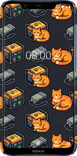 3D пластиковый матовый чехол Autonomous Zone для Nokia 8.1 - 6771m-1620 изображение 