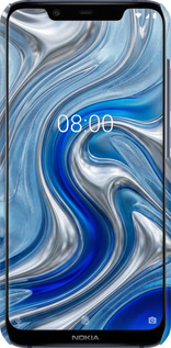 3D пластиковый матовый чехол Liquid Chrome для Nokia 8.1 - 6781m-1620 изображение 