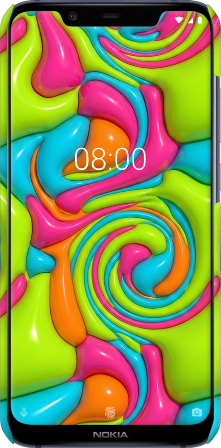 3D пластиковый матовый чехол Y2K Jelly Dream для Nokia 8.1 - 6780m-1620 изображение 