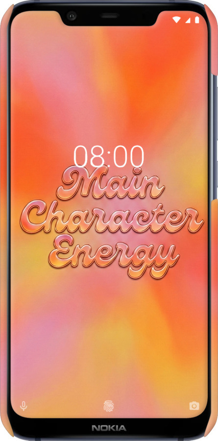 3D пластиковый матовый чехол Aura Gradient Main Character Energy Aesthetic Y2K для Nokia 8.1 - 6783m-1620 изображение 