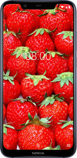 Силиконовый чехол Клубника для Nokia 8.1 - 6020u-1620 изображение 