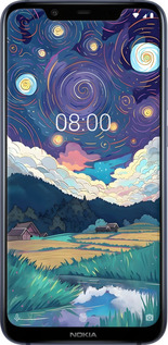 Силиконовый чехол Креативный арт для Nokia 8.1 - 6322u-1620 изображение 