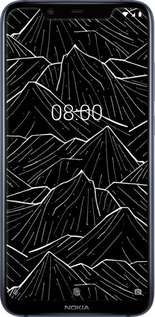 Силіконовий чехол Із зображенням Темних гір для Nokia 8.1 - 6489u-1620 изображение 