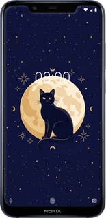 Силіконовий чехол Cute Cat Celestial/Witchy для Nokia 8.1 - 6787u-1620 изображение 