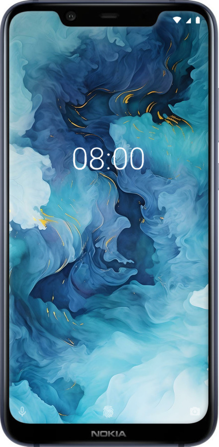 Силиконовый чехол Акварель для Nokia 8.1 - 6320u-1620 изображение 