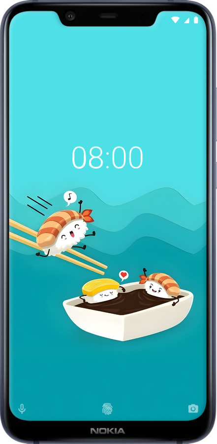 Силіконовий чехол Суші для Nokia 8.1 - 6354u-1620 изображение 