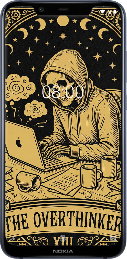 Силіконовий чехол The Overthinker для Nokia 8.1 - 6774u-1620 изображение 