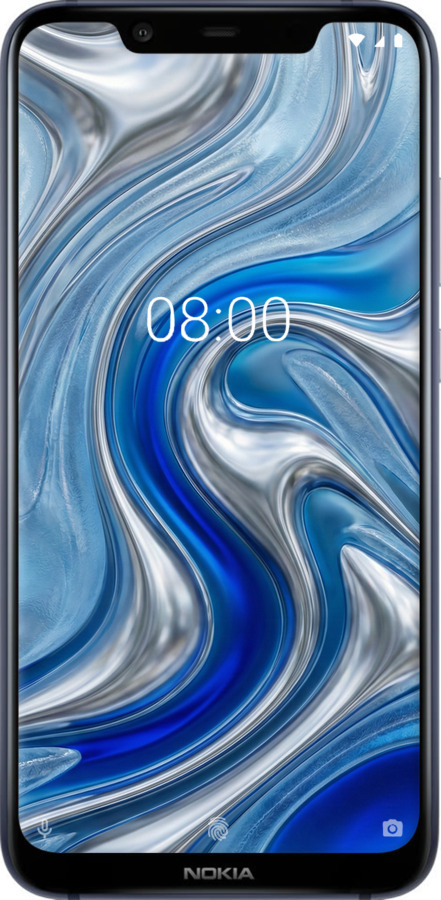 Силіконовий чехол Liquid Chrome для Nokia 8.1 - 6781u-1620 изображение 