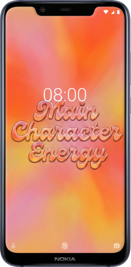 Силиконовый чехол Aura Gradient Main Character Energy Aesthetic Y2K для Nokia 8.1 - 6783u-1620 изображение 