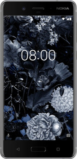 Силіконовий чехол Анотація квітковий малюнок в синіх тонах. для Nokia 8 - 6539u-1115 изображение 