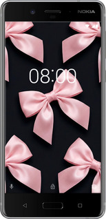 Силіконовий чехол Coquette Ribbons Dark Coquette для Nokia 8 - 6767u-1115 изображение 