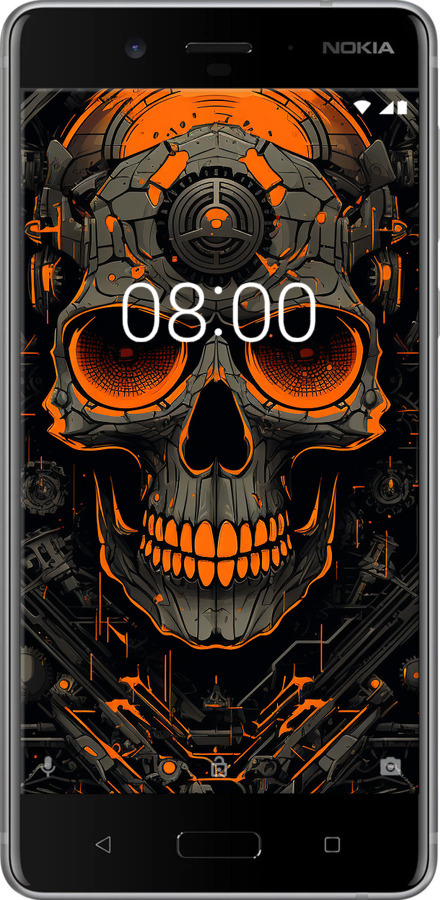 Силиконовый чехол Череп для Nokia 8 - 5952u-1115 изображение 