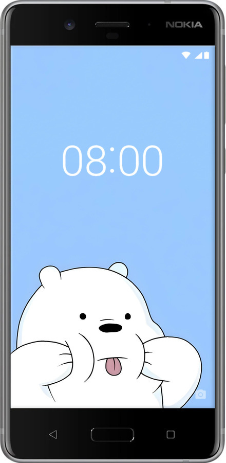 Силіконовий чехол Милий ведмедик для Nokia 8 - 6357u-1115 изображение 