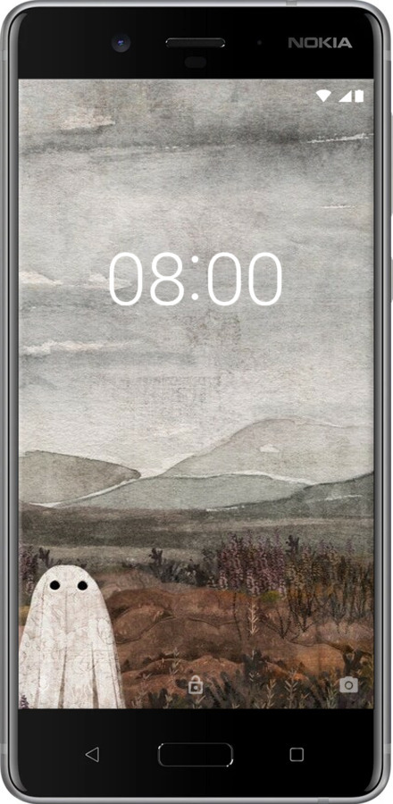 Силиконовый чехол Одинокий призрак на фоне гор для Nokia 8 - 6486u-1115 изображение 