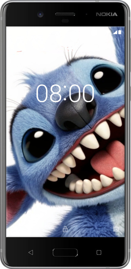 Силиконовый чехол Стич для Nokia 8 - 6684u-1115 изображение 