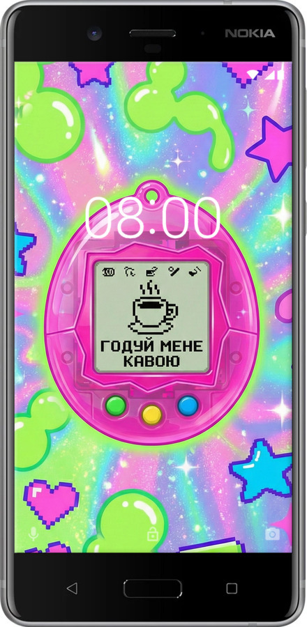 Силиконовый чехол Y2K Aesthetic Retro Pet: Годуй мене кавою для Nokia 8 - 6784u-1115 изображение 