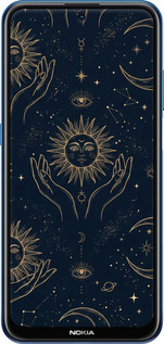 Силіконовий чехол Celestial Harmony: Sun & Moon Gold Mystic Pattern для Nokia X20 - 6778u-2532 изображение 