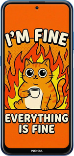 Силиконовый чехол Funny Cat для Nokia X20 - 6786u-2532 изображение 