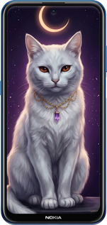Силіконовий чехол Mystic White Cat Gothic Dark Purple Gold для Nokia X20 - 6805u-2532 изображение 