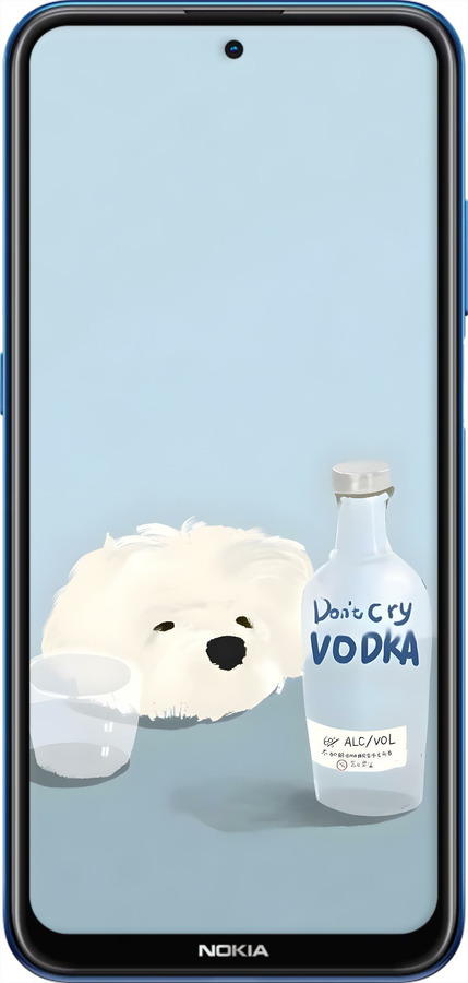Силиконовый чехол Пес водка для Nokia X20 - 6368u-2532 изображение 
