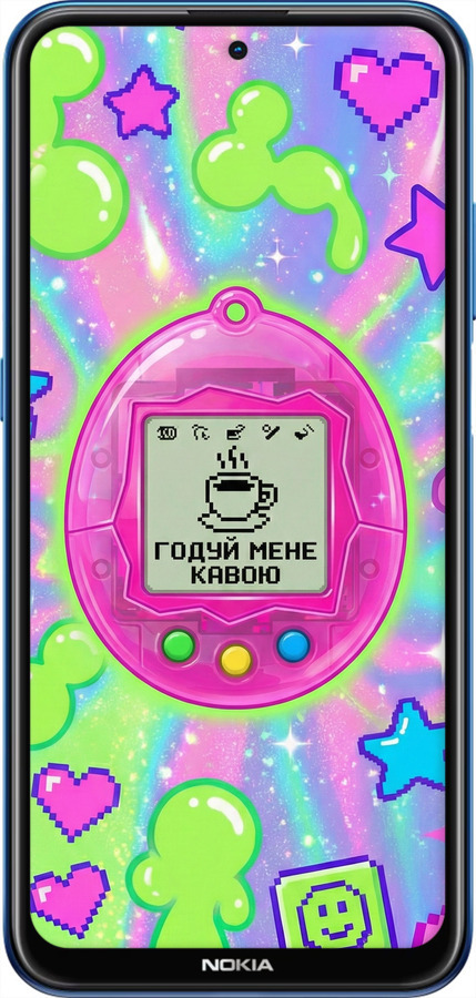 Силиконовый чехол Y2K Aesthetic Retro Pet: Годуй мене кавою для Nokia X20 - 6784u-2532 изображение 