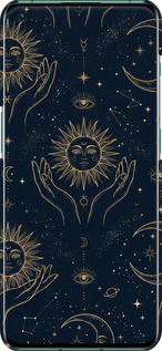 3D пластиковый матовый чехол Celestial Harmony: Sun & Moon Gold Mystic Pattern для OnePlus 10 Pro - 6778m-2588 изображение 