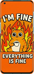 3D пластиковий матовий чехол Funny Cat для OnePlus 10 Pro - 6786m-2588 изображение 