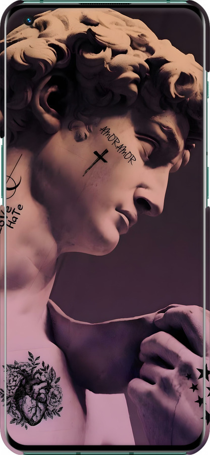3D пластиковый матовый чехол Давид для OnePlus 10 Pro - 6302m-2588 изображение 