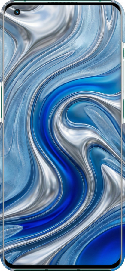3D пластиковый матовый чехол Liquid Chrome для OnePlus 10 Pro - 6781m-2588 изображение 