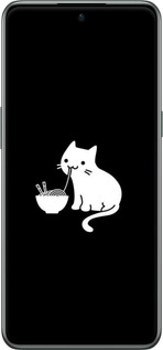 TPU чехол С милым котом на черном фоне для OnePlus 10T - 6528b-2647 изображение 