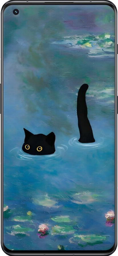 TPU чехол Із зображенням кота та водяної лілії Monet для OnePlus 11 - 6519b-2940 изображение 