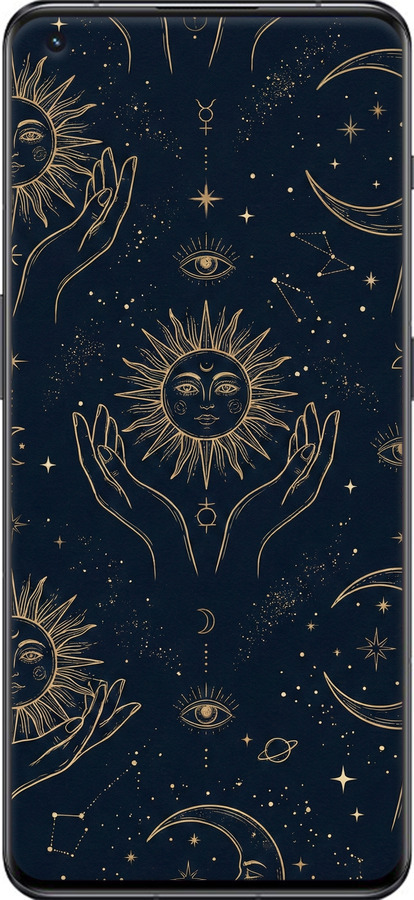 TPU чехол Celestial Harmony: Sun & Moon Gold Mystic Pattern для OnePlus 11 - 6778b-2940 изображение 