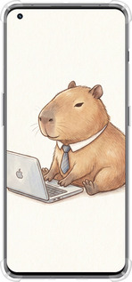 Силикон с усиленными углами чехол Funny Capybara CEO Working для OnePlus 11 - 6777sp-2940 изображение 
