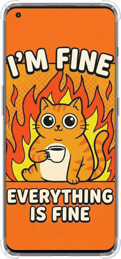 Силикон с усиленными углами чехол Funny Cat для OnePlus 11 - 6786sp-2940 изображение 