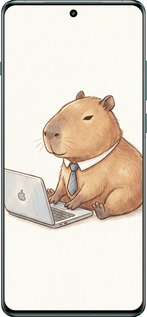 Силіконовий чехол Funny Capybara CEO Working для OnePlus 12 5G - 6777u-3615 изображение 