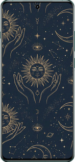 Силіконовий чехол Celestial Harmony: Sun & Moon Gold Mystic Pattern для OnePlus 12 5G - 6778u-3615 изображение 