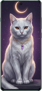 Силиконовый чехол Mystic White Cat Gothic Dark Purple Gold для OnePlus 12 5G - 6805u-3615 изображение 