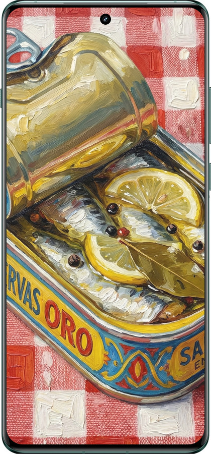 Силіконовий чехол Vintage Sardine Tin Phone для OnePlus 12 5G - 6772u-3615 изображение 