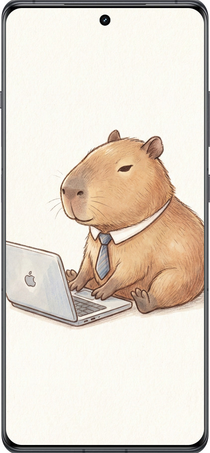 Силиконовый чехол Funny Capybara CEO Working для OnePlus Ace 3 5G - 6777u-3786 изображение 