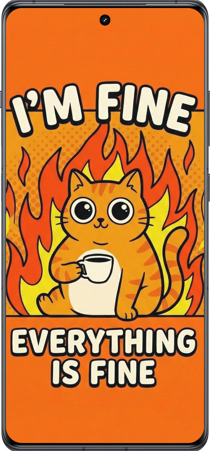 Силіконовий чехол Funny Cat для OnePlus 12R - 6786u-3658 изображение 