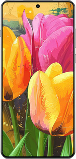 TPU чехол Нарисованные тюльпаны для OnePlus 13 5G - 5990b-3875 изображение 