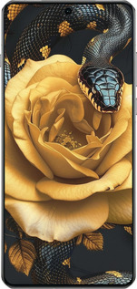 TPU чехол Black snake and golden rose для OnePlus 13 5G - 6068b-3875 изображение 